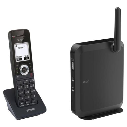 Snom 110 SC DECT Bundle Téléphone DECT Identification de l'appelant Noir