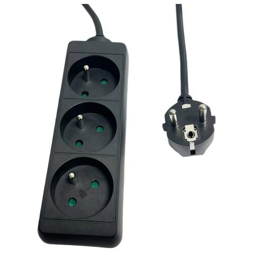 Microconnect MC-PS030150FRB multiprise 1,5 m 3 sorties CA Noir