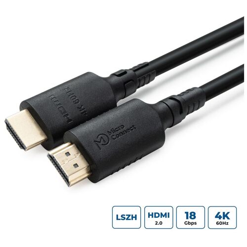Microconnect MC-HDM19193V2.0LSZH câble HDMI 3 m HDMI Type A (Standard) Noir