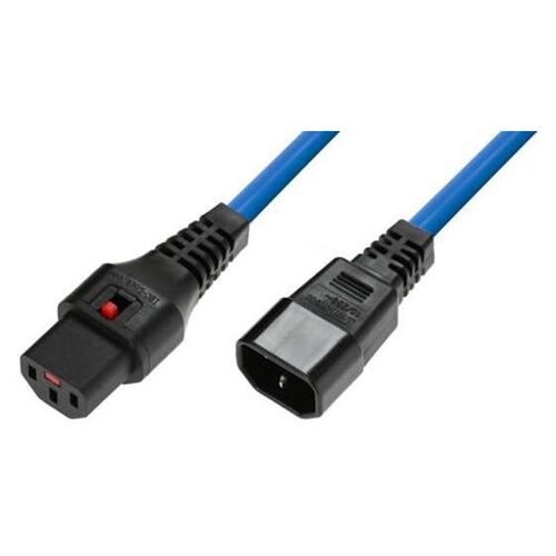 Microconnect MC-C13C14LOCK-2.5MB câble électrique Bleu 2,5 m Coupleur C13 Coupleur C14