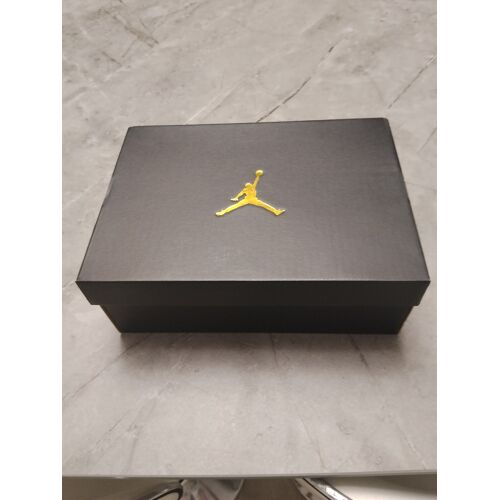 Belle boîte vide Air JORDAN carton noir logo OR 34 x 24 x 12 cm + papier