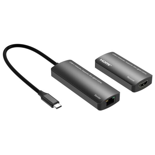 Microconnect MC-USBCHDMIEXT-30M extension audio/video Argent