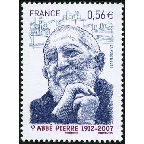 France 2010, Très Beau Timbre Neuf** Luxe Yvert 4435, Abbé Pierre, Fondateur Des Communautés Emmaus.