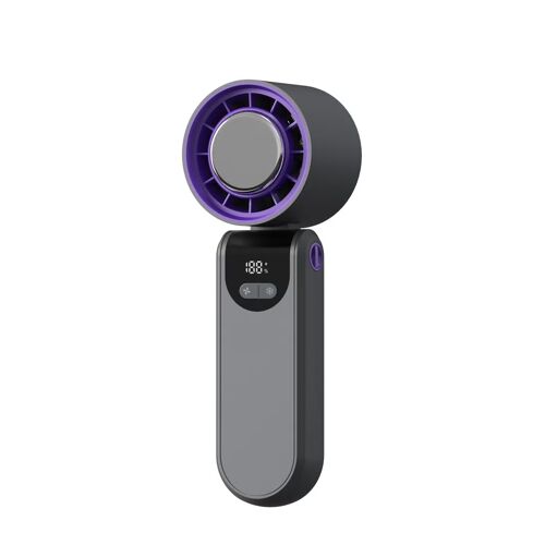 Ventilateur portable à semi-conducteur Ice Sense, longue durée de vie 4000 mAh, 100 vitesses, vitesse variable en continu, vent fort, pliable avec lanière, compresseur de réfrigération