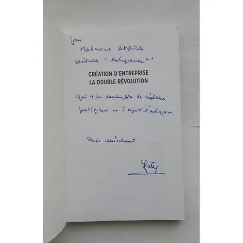 Yvon Gattaz Création D'entreprise La Double Révolution Avec Un Envoi Autographe Signé 2013 Eyrolles