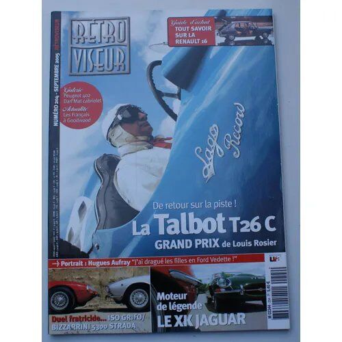 Retroviseur 204 De 2005 Talbot Lago T26c Gp,Peugeot 402 Darl'Mat,Austin Healey 100/6,Aufray,Jaguar Xk 3.8,Iso Grifo Gl350,Bizzarrini Gt5300 Strada,Renault 16