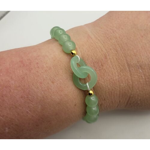 💚 Bracelet En Perles Vertes