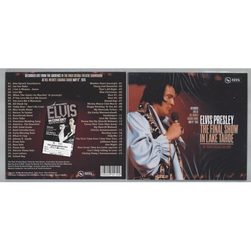 Elvis Presley The Final Show In Lake Tahoe 9/05/1976 Show De Cloture Deluxe Digipack Scellé 2 Cds Set 49 Titres Phénoménal Audience Recording Édition Collector Limitée 300 Ex Label Reel Trax Très Rare