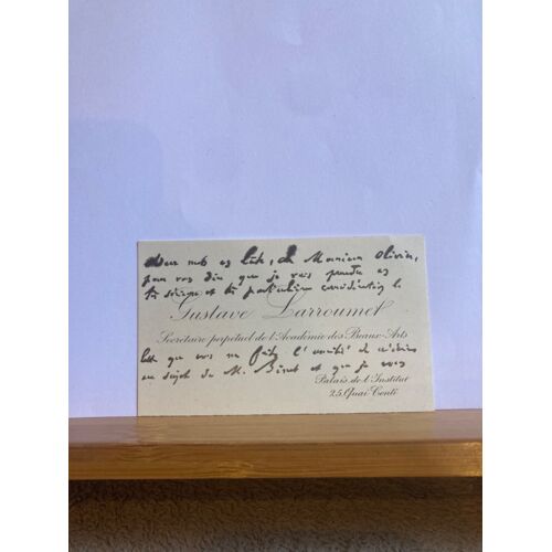 Gustave Larroumet Historien Art Carte De Visite Autographe Signée Non Datée