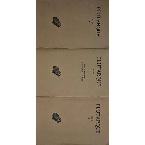 Plutarque – Vies I, Ii, Iii – Collection Budé – Les Belles Lettres – Tirages Numérotés