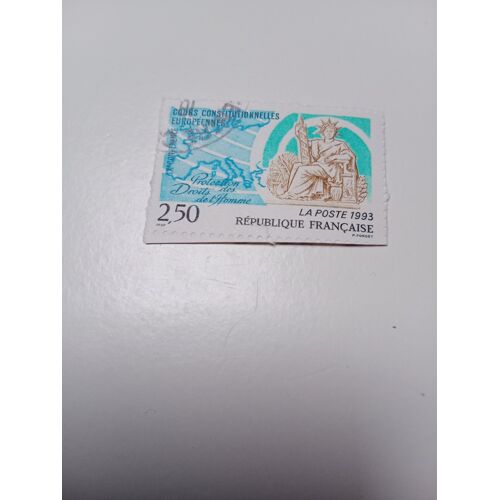 Timbre France Oblitéré 2,50 Yvert N° 2808 Ixe Conférence Des Cours Constitutionnelles Européennes. Protection Des Droits De L´Homme. De 1993 +