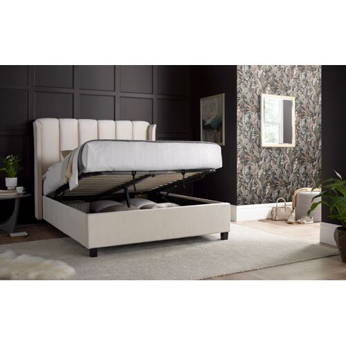 Aurora Warmstone Velvet Ottoman Bed King Size