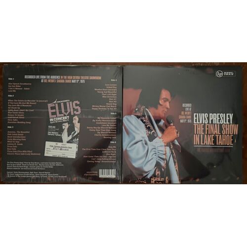 Elvis Presley The Final Show In Lake Tahoe 9 Mai 1976 Show De Cloture Deluxe Gatefold 3 Lps Set Vinyls Noir Scellé 49 Titres Phénoménal Audience Édition Collector Limitée 200 Ex. Label Reel Trax Rare