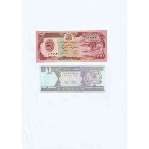 Collection : 2 Billets De Banque Afghanistan. Voir Description