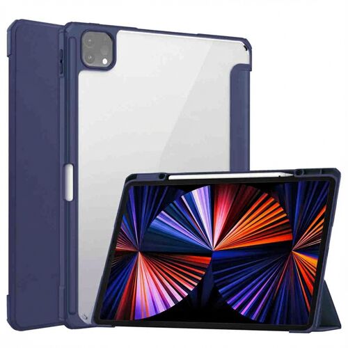 imoshion Coque tablette rigide Trifold iPad Pro 12.9 (2018/2020/2021/2022) Bleu foncé
