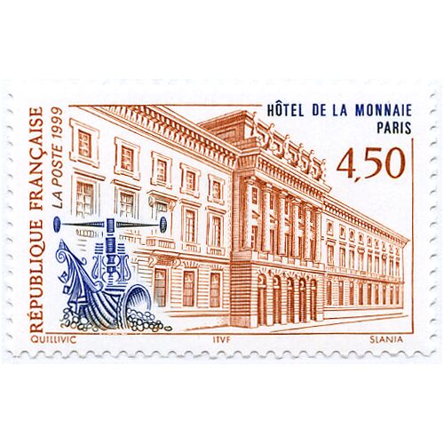 France 1999, Très Beau Timbre Neuf** Luxe Yvert 3252, Hôtel De La Monnaie À Paris.