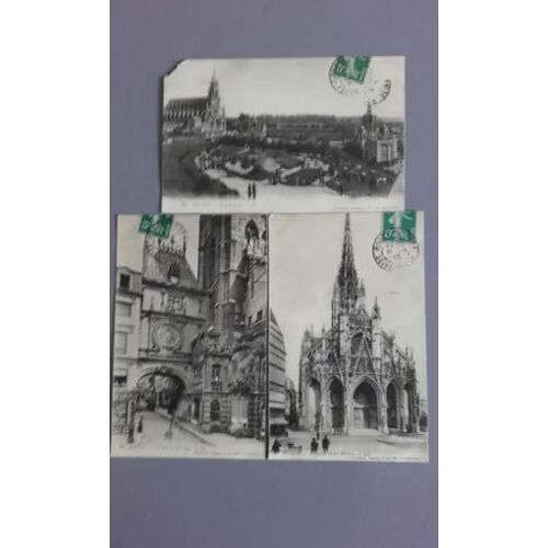 Lot De 3 C P A Rouen 1910