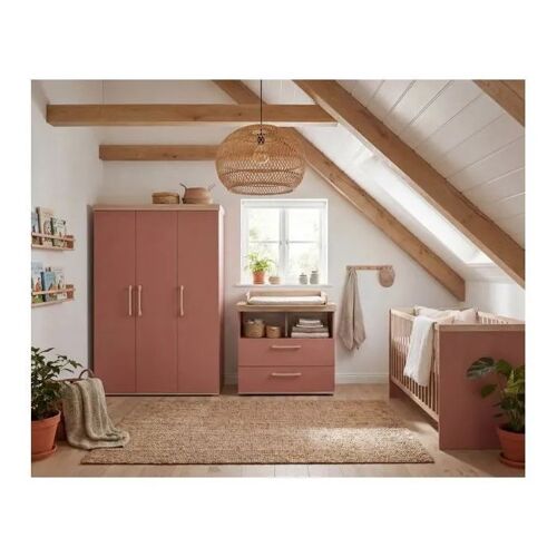 Ensemble Chambre Bébé 'jimmy' - Roba - Chambre Complète Trio - Mauve / Chêne