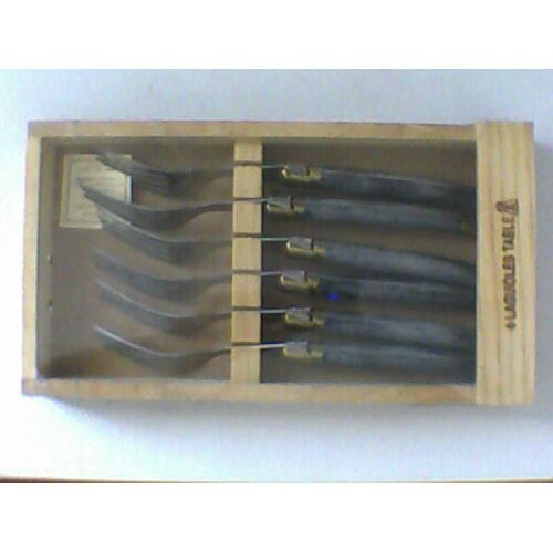 Lot 6 Fourchettes Laguioles Dans Coffret Bois