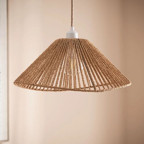 Suspension Papier Tressé Mikah Ø450 Brun