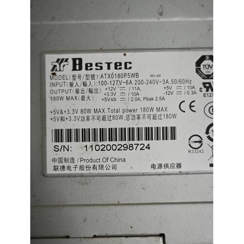 alimentation bestec ATX0180P5WB