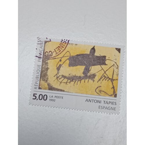Timbre France Oblitéré 5,00 Yvert N° 2782 Création Pour La Poste D´Antoni Tapies (Espagne).De 1992 +