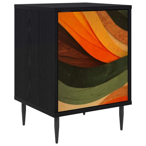 vidaXL Table de chevet BONN Chêne noir 36 x 33 x 51 cm