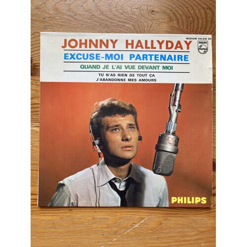 Johnny Hallyday "Excuse-Moi Partenaire" - Vinyle Ep 45t (Tres Bon Etat)