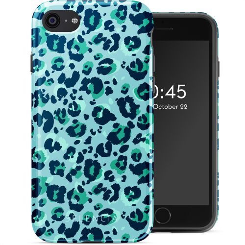 Selencia Coque arrière Vivid iPhone SE (2022 / 2020) / 8 / 7 Wild Spots Light Blue
