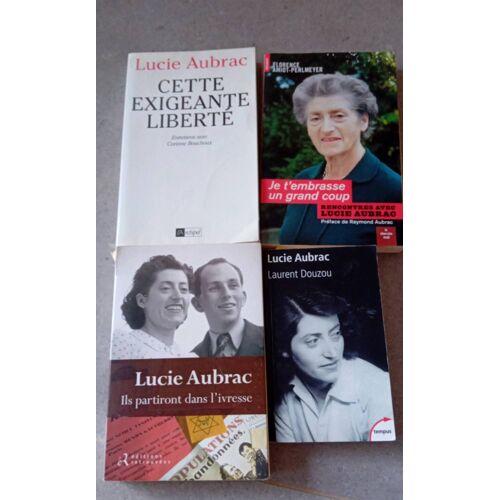 Lot 4 Livres Sur L'Histoire De Lucie Aubrac, La Résistance Pendant La 2ème Guerre Mondiale, Les Nazis