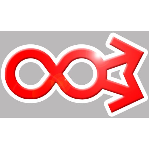 Amour Infini Lgbt Gay - 15x8.7cm - Sticker/Autocollant