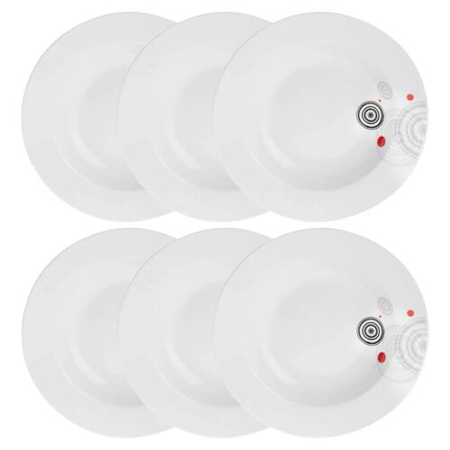 Lot De 6 Assiettes Creuses "Instant" 22cm Blanc