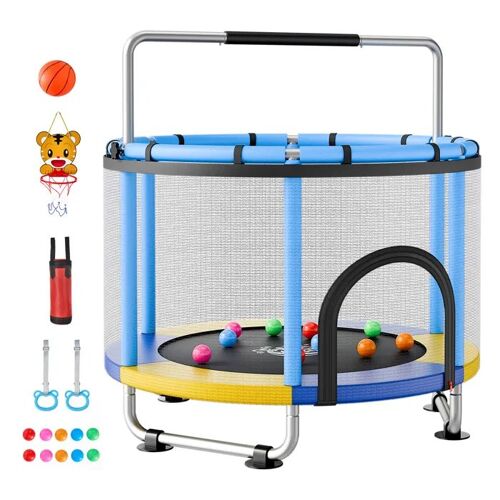 Trampoline Pour Enfants 150 Cm-Duoku-Avec Capacité De Charge Jusqu'à 60 Kg, Adapté À Une Utilisation Intérieure Et Extérieure