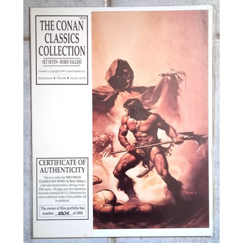 Portfolio Conan The Classics Collection Set Seven Boris Vallejo Numéro 1804/2000