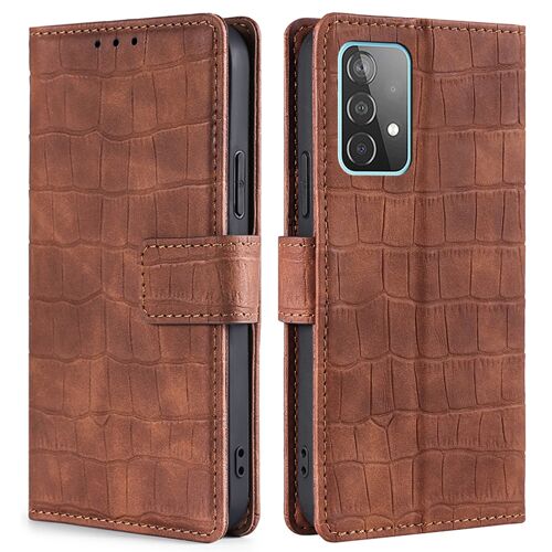 Coque pour Samsung Galaxy S26 Ultra,Etui Housse Samsung Galaxy S26 Ultra Antichoc,Crocodile Grain Etui en Cuir PU Premium - Brun