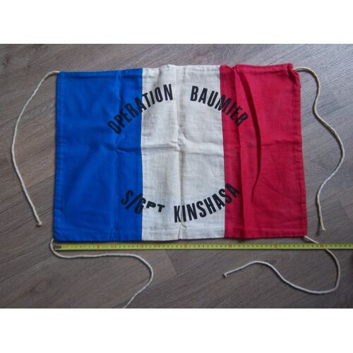 Drapeau Français Militaire Opération Baumier S/Gpt Kinshasa 1991 Zaïre