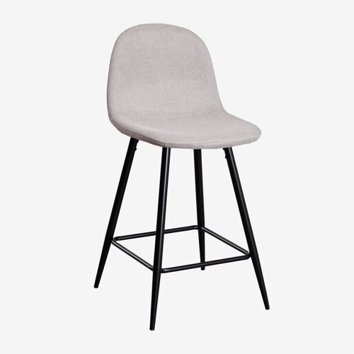 Lot de 4 tabourets hauts Glamm Noir ¿65 cm Gris Béton