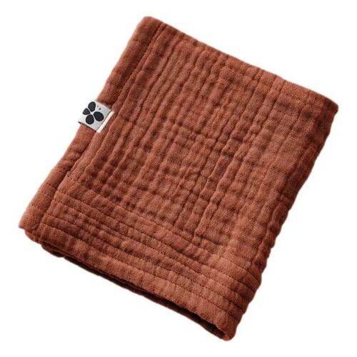 Serviette Invité 30 X 50 Cm Gaze De Coton Unie Gaïa - Gaïa Terracotta - Gaia Terracotta -