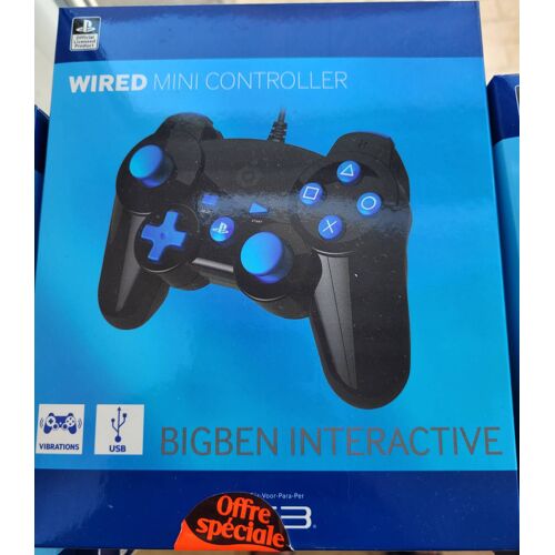 manette officielle sous licence PlayStation Bigben Interactive – Wired Mini Controller USB pour PS3, en état neuf sous boîte (emballage scellé ou proche du neuf