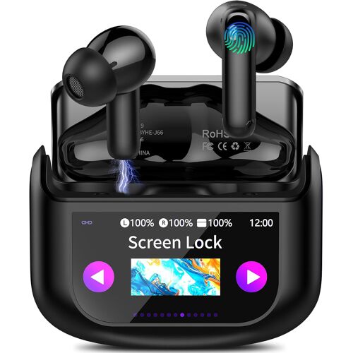 Écouteurs Traducteurs IA 164 Langues ¿ Bluetooth 5.4, Écran LED, ANC/ENC, IPX7, Autonomie 48 h