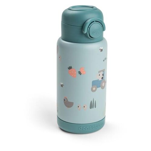 Gourde À Paille Isotherme Tiny Farm Bleu 340 Ml