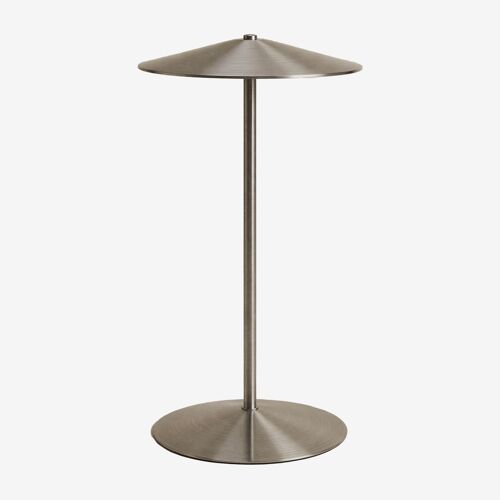 Lampe De Table Led Sans Fil Pour Extérieur En Fer Emilein Gris Brossé