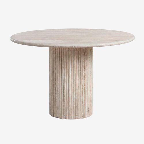 Table de salle à manger ronde Ø120 cm en pierre naturelle Grosseto
