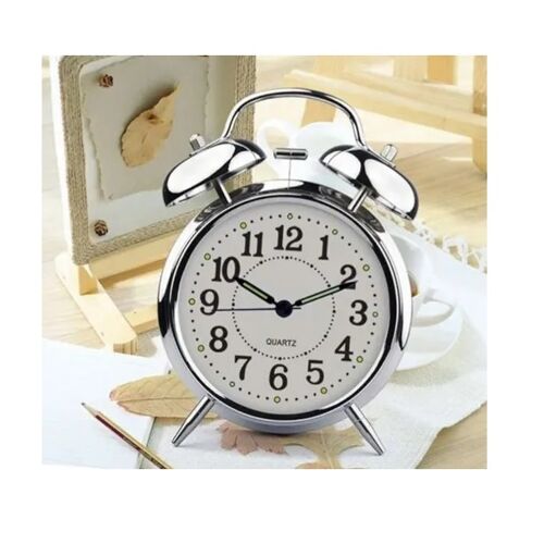 REVEIL HORLOGE PENDULE CHROMÉ SONNERIE FORTE BRUYANT A QUARTZ MONTRE DE VOYAGE POUR NE RIEN RATER AIGUILLES TROTTEUSE PROGRAMMABLE REGLABLE