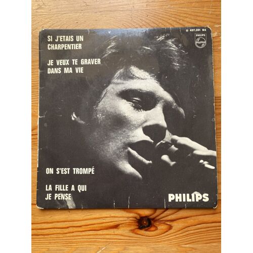 Johnny Hallyday "Si J'Étais Un Charpentier" - Vinyle Ep (Bon Etat)