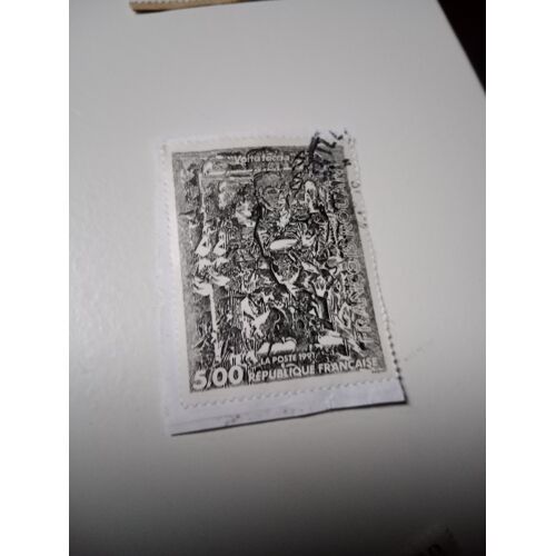Timbre France Oblitere 5,00 Yvert N° 2730 Tableau Art Oeuvre De Francois Rouan Volta Faccia De 1991 +