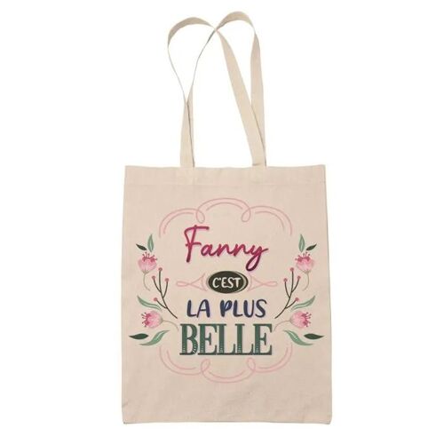 Tote Bag Fanny la plus belle | Cadeau Fête des Mères Anniversaire Soeur Noël Tata Marraine Sac Cabas réutilisable