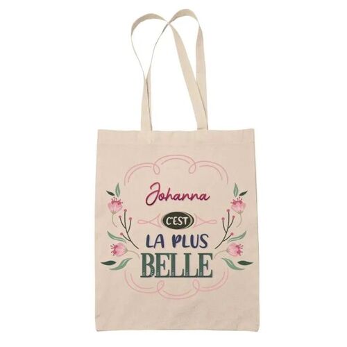 Tote Bag Johanna la plus belle | Cadeau Fête des Mères Anniversaire Soeur Noël Tata Marraine Sac Cabas réutilisable