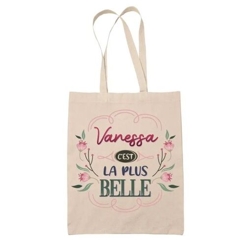 Tote Bag Vanessa la plus belle | Cadeau Fête des Mères Anniversaire Soeur Noël Tata Marraine Sac Cabas réutilisable