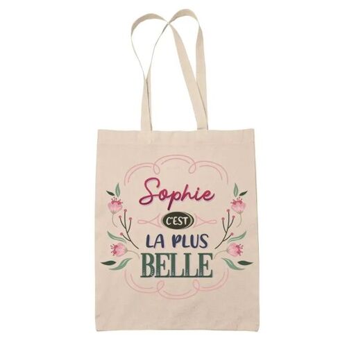 Tote Bag Sophie la plus belle | Cadeau Fête des Mères Anniversaire Soeur Noël Tata Marraine Sac Cabas réutilisable